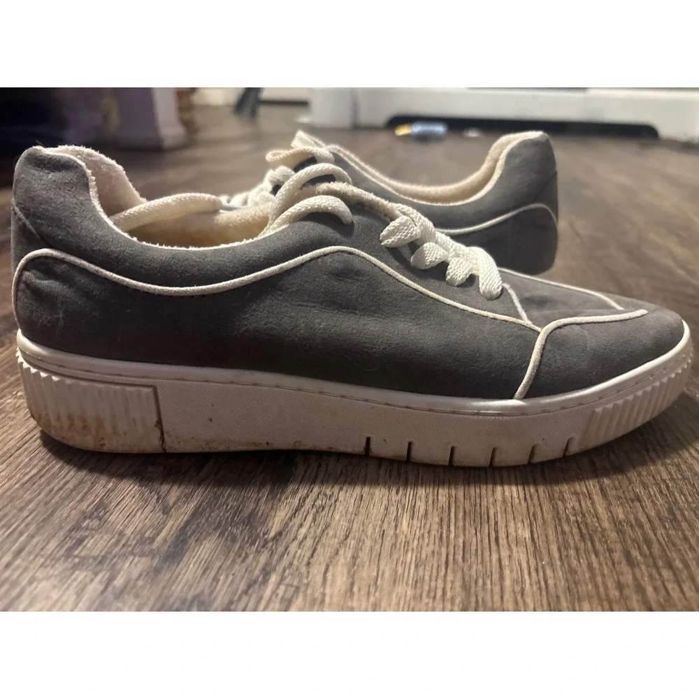 Soul Naturalizer Mens Grey Low Top Lace Up Platform Sneakers Shoes Size 10M